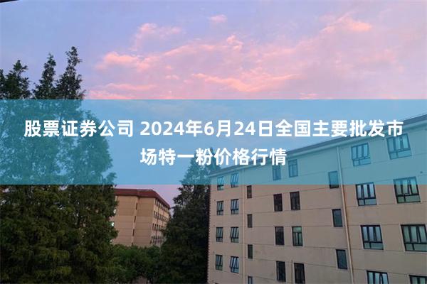 股票证券公司 2024年6月24日全国主要批发市场特一粉价格行情