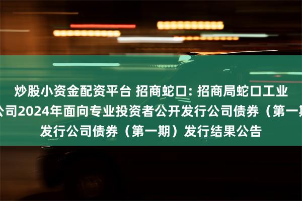 炒股小资金配资平台 招商蛇口: 招商局蛇口工业区控股股份有限公司2024年面向专业投资者公开发行公司债券（第一期）发行结果公告