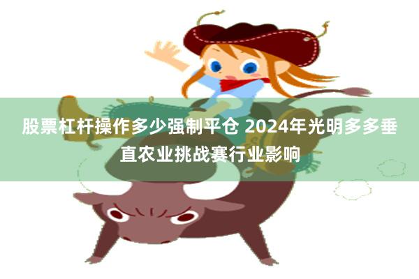 股票杠杆操作多少强制平仓 2024年光明多多垂直农业挑战赛行业影响